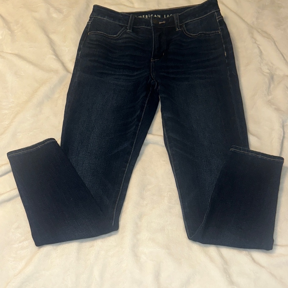 American Eagle Outfitters Women's Skinny Jeans - Dark Blue